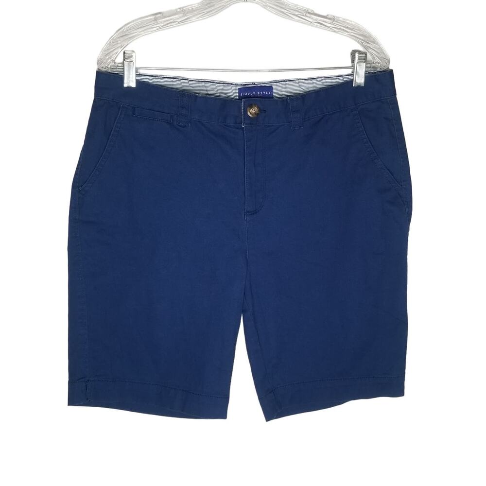 ❤️2/$12 Simply Styled Women's Bermuda Shorts, Blue, Size 12